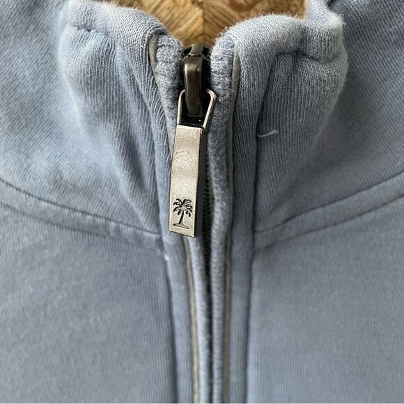 Tommy Bahama 1/4 Zip Dusty Blue Pullover Cotton XL - Picture 7 of 8